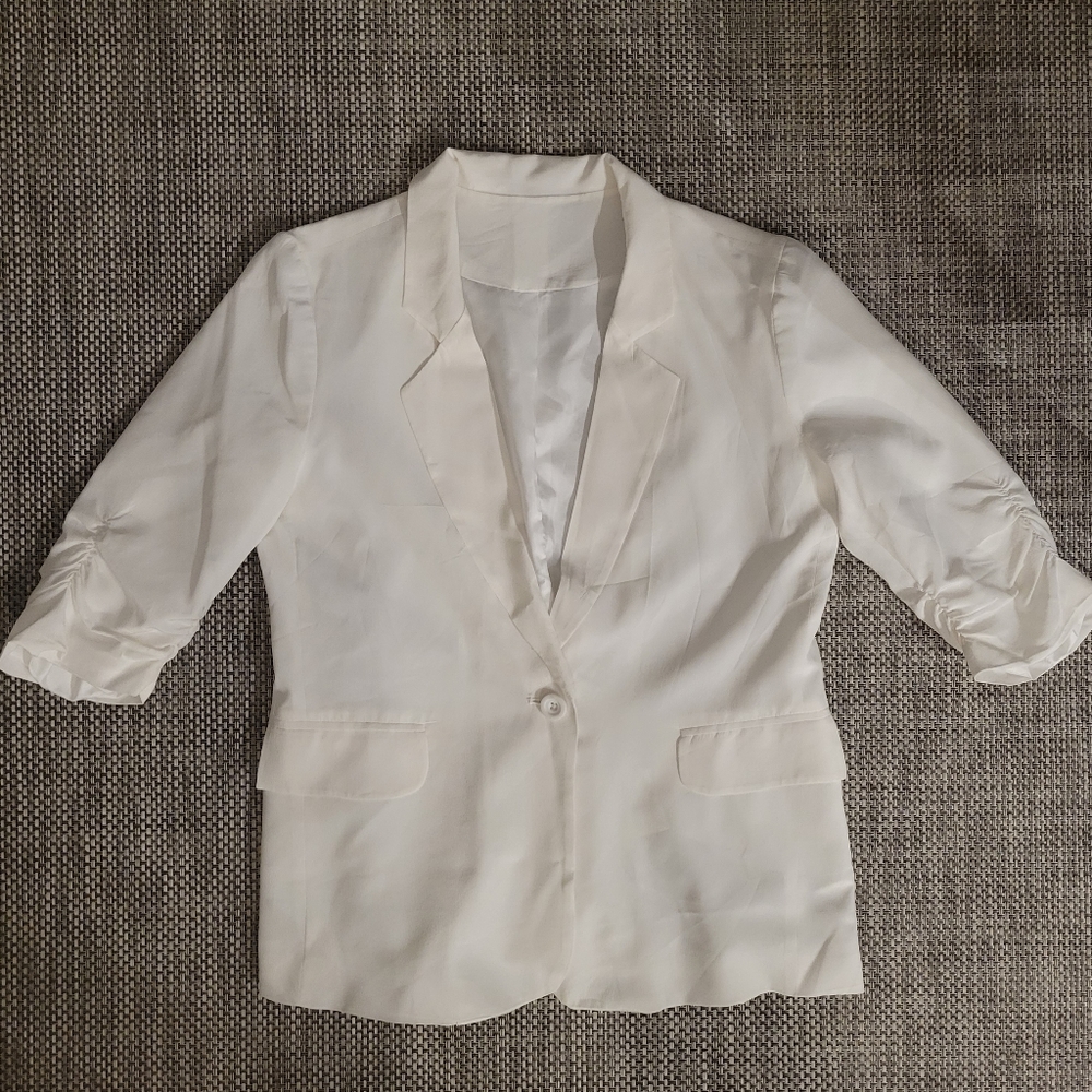 Yellow Silk Blazer Jacket